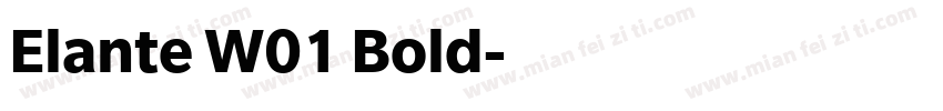 Elante W01 Bold字体转换